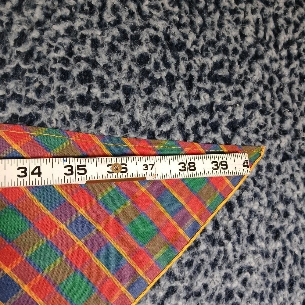 Boy Scouts of America Neckerchief Multicolor Plaid Scout Scarf Vintage
